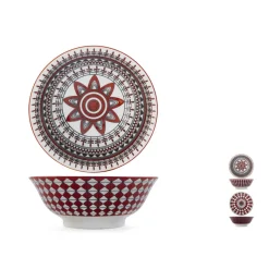21 cm - H&H Nomad Bruno Barbieri Coppa Poke Texture Assortite In Porcellana Premium - Set 4 Pz