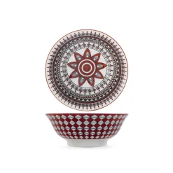 21 cm - H&H Nomad Bruno Barbieri Coppa Poke Texture Assortite In Porcellana Premium - Set 4 Pz