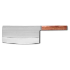 20 cm - Ilsa Asia Coltello Mannaia In Acciaio Inox, Legno
