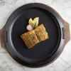 16 cm - Ilsa Basic Piatto In Ghisa Con Supporto In Legno