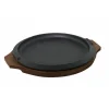 26 cm - Ilsa Basic Piatto In Ghisa Con Supporto In Legno