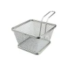 10 cm - Ilsa Mini Cestello Porta Snack Quadrato In Acciaio Inox 18/10