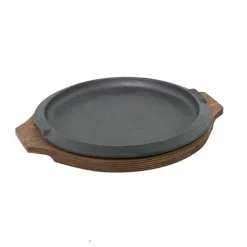 21 cm - Ilsa Piatto In Ghisa Con Supporto In Legno
