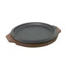 16 cm - Ilsa Piatto In Ghisa Con Supporto In Legno