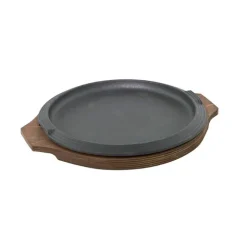 16 cm - Ilsa Piatto In Ghisa Con Supporto In Legno