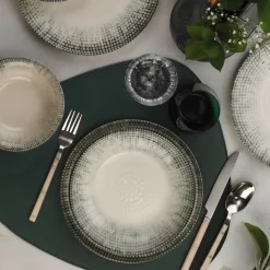27 cm - Kutahya Porselen Oregon Piatto Pasta In Porcellana - Set 6 Pz