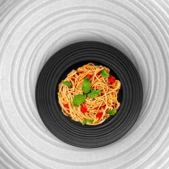 27.5 cm - Lace Piatto Pasta In Stoneware - Set 4 Pz