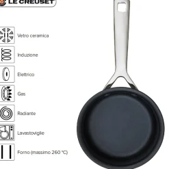 14 cm - Le Creuset Casseruola Con Manico Antiaderente In Acciaio Inox