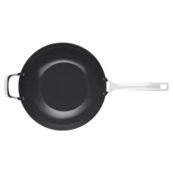 30 cm - Le Creuset Essential Wok Con Manico Lungo Con Rivestimento In Ceramica In Acciaio Inox