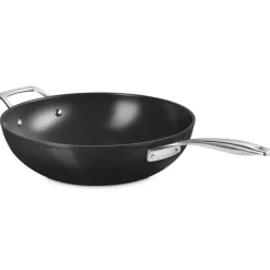 30 cm - Le Creuset Essential Wok Con Manico Lungo Con Rivestimento In Ceramica In Acciaio Inox
