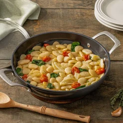 32 cm - Le Creuset Essential Wok Doppia Maniglia Con Rivestimento In Ceramica In Acciaio Inox
