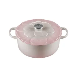 26 cm - Le Creuset Evolution Cocotte Rotonda Con Coperchio a Fiore In Ghisa Vetrificata