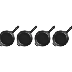 15 cm - Le Creuset Gourmand Mini Padella Doppio Becco In Ghisa Vetrificata Set 4 Pz