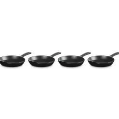 15 cm - Le Creuset Gourmand Mini Padella Doppio Becco In Ghisa Vetrificata Set 4 Pz