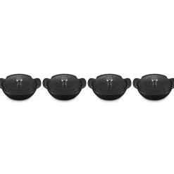 13 cm - Le Creuset Gourmand Mini Tegame Con Coperchio In Ghisa Vetrificata Set 4 Pz