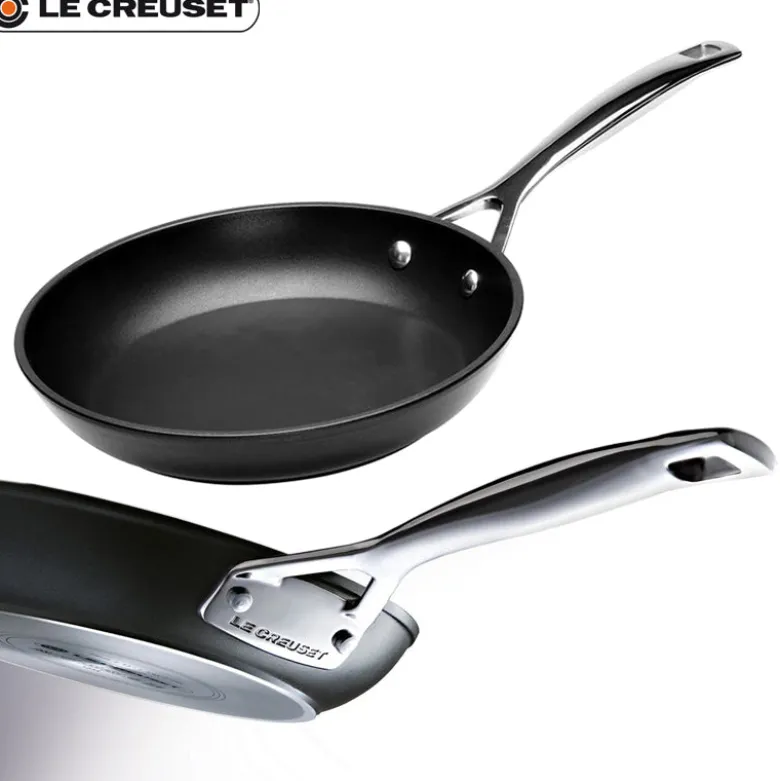 24-28 cm - Le Creuset Les Forgées Set Padelle Antiaderenti In Alluminio - Set 2 Pz