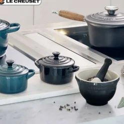 10 cm - Le Creuset Mini Cocotte Casseruola Rotonda In Gres Vetrificato