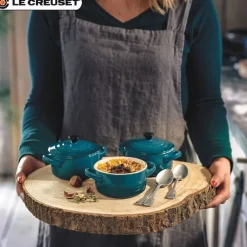 10 cm - Le Creuset Mini Cocotte Casseruola Rotonda In Gres Vetrificato