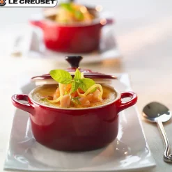 10 cm - Le Creuset Mini Cocotte Casseruola Rotonda In Gres Vetrificato
