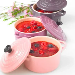 10 cm - Le Creuset Mini Cocotte Casseruola Rotonda In Gres Vetrificato