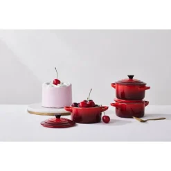 10 cm - Le Creuset Mini Cocotte Casseruola Rotonda In Gres Vetrificato
