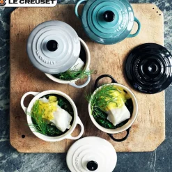 10 cm - Le Creuset Mini Cocotte Casseruola Rotonda In Gres Vetrificato