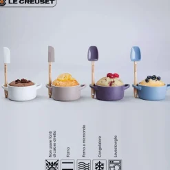10 cm - Le Creuset Mini Cocotte Casseruola Rotonda In Gres Vetrificato - Set 4 Pz