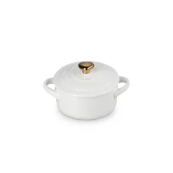 10 cm - Le Creuset Mini Cocotte Con Pomolo Cuore In Gres Vetrificato