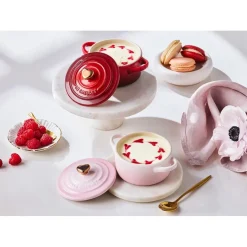 10 cm - Le Creuset Mini Cocotte Con Pomolo Cuore In Gres Vetrificato