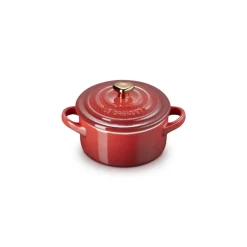 10 cm - Le Creuset Mini Cocotte Con Pomolo Cuore In Gres Vetrificato