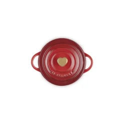 10 cm - Le Creuset Mini Cocotte Con Pomolo Cuore In Gres Vetrificato
