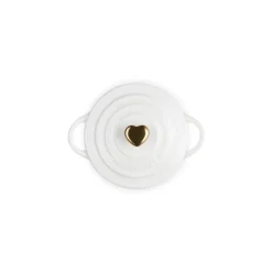 10 cm - Le Creuset Mini Cocotte Con Pomolo Cuore In Gres Vetrificato