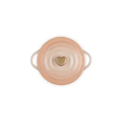 10 cm - Le Creuset Mini Cocotte Con Pomolo Cuore In Gres Vetrificato