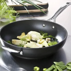 26 cm - Le Creuset Padella Alta In Alluminio Antiaderente Con Manico e Maniglia