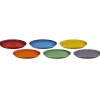 27 cm - Le Creuset Rainbow Coupe Piatto Fondo Colori Assortiti In Gres Vetrificato Set 6 Pz