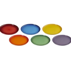 27 cm - Le Creuset Rainbow Coupe Piatto Fondo Colori Assortiti In Gres Vetrificato Set 6 Pz
