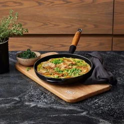 24 cm - Le Creuset Tradition Padella In Ghisa Smaltata con Manico In Legno