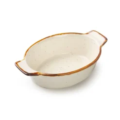 13 cm - Lioness Just Colour Mini Casseruola Ovale In Porcellana - Set 6 Pz