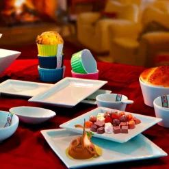 12 cm - Lioness Justwhite Piatto Frutta Dessert In Porcellana - Set 6 Pz