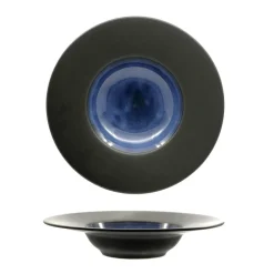 27.2 cm - Madeira Piatto Fondo Pasta Bowl In Porcellana Set 3 Pz