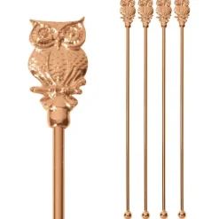 20 cm - Paderno Bar Happy Hour Bar Spoon Owl Stainless Steel Set 4 Pcs