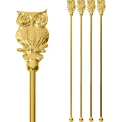 20 cm - Paderno Bar Happy Hour Bar Spoon Owl Stainless Steel Set 4 Pcs