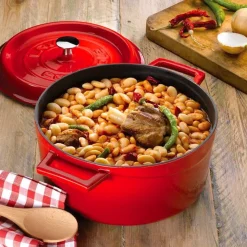 28 cm - Paderno Casseruola Rotonda In Ghisa Smaltata
