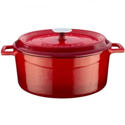 28 cm - Paderno Casseruola Rotonda In Ghisa Smaltata