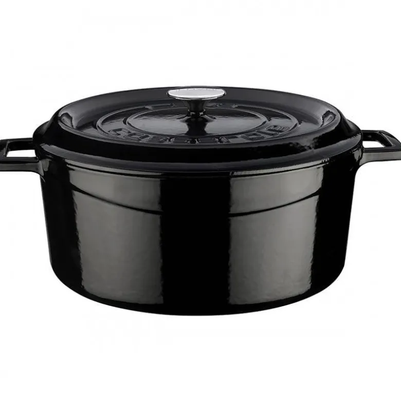 32 cm - Paderno Casseruola Rotonda In Ghisa Smaltata