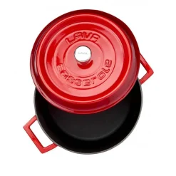 24 cm - Paderno Casseruola Rotonda In Ghisa Smaltata