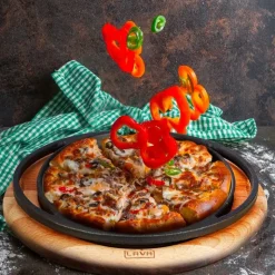 28 cm - Paderno Cast Iron Cookware Piatto Pizza In Ghisa