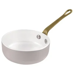 10 cm - Paderno Miniature Mini Casseruola Bassa In Alluminio Con Manico In Ottone