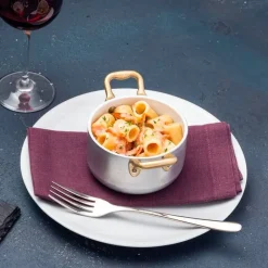 10 cm - Paderno Miniature Mini Casseruola Alta In Alluminio Con Manici In Ottone