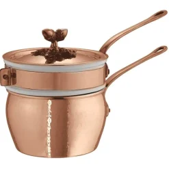 16 cm - Paderno Serie 15400 Casseruola Bagnomaria Con Coperchio In Rame